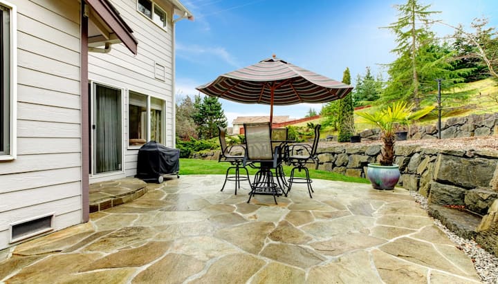 Beautifully Textured and Patterned Concrete Patios in Springfield, Illinois area!